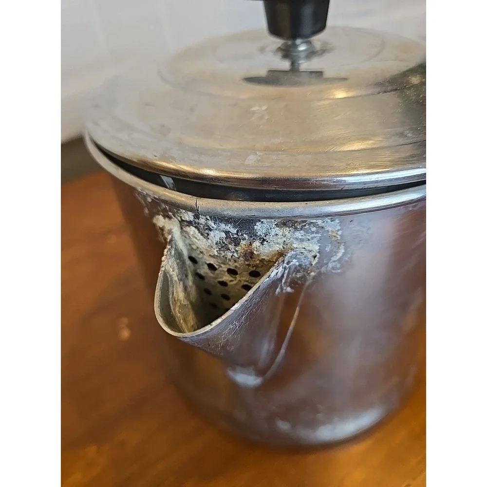 Vintage LIFETIME 10 Cup‎  Coffee Pot Maker Stainless Steel